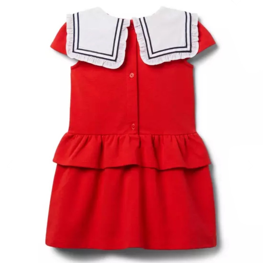 Girls👧🏻Janie & Jack Sailor Collar Ponte Dress👗Sz 5 - Picture 8 of 8